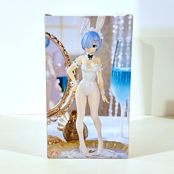 New Furyu ZERO BiCute Bunnies Rem White Peral Ver. Figure 30cm Japan TGoreba - Picture 4 of 5